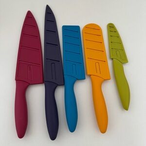 Kohl’s Colorful Japanese Stainless Steel Kitchen Knife Set 5 pieces